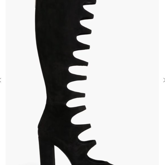SAINT LAURENT Joplin 105 cutout suede knee boots - Picture 3 of 3